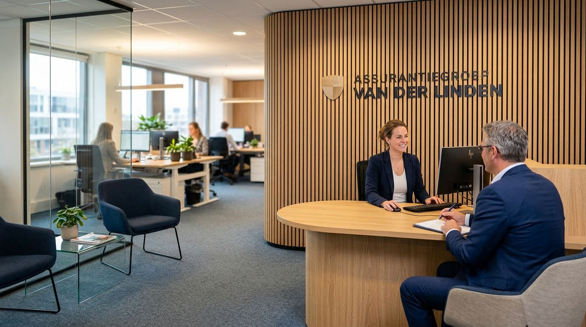 Wandpanelen voor een verzekeringskantoor: professionele uitstraling