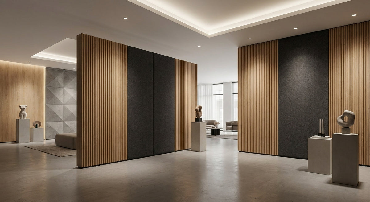Wandpanelen voor een showroom of expositieruimte