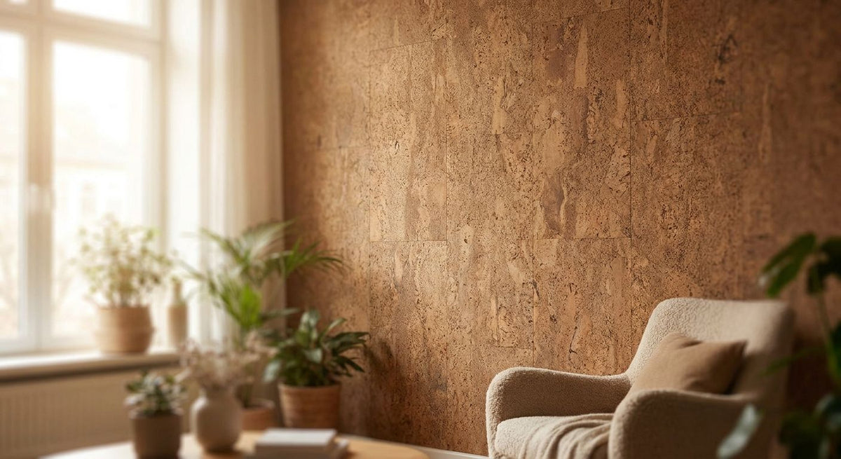 Kurken wandpanelen voor natuurlijke geluidsdemping
