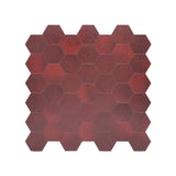 Zelfklevende Mozaïektegels Metaal Hexagon Bordeaux 28,8×29,2 cm keukenachterwand