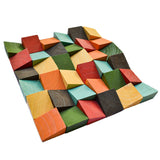 Houten Mozaïekpaneel | Dark Pine | 30×30 cm | Hout | Tegel