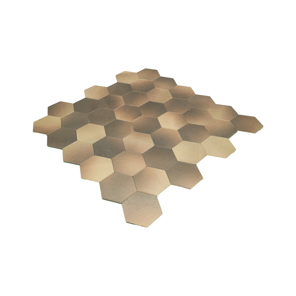 Zelfklevende mozaïektegel Hexagon Goud - productfoto 3