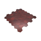 Zelfklevende Mozaïektegels Metaal | Hexagon Bordeaux | 28,8×29,2 cm | Keuken, Bad & WC