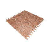Zelfklevende Mozaïektegels Metaal | Picket 3D Zalm | 31×30 cm | Keuken, Bad & WC