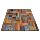 Houten Mozaïekpaneel | Lava Mix | 30×30 cm | Hout | Tegel