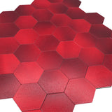 Zelfklevende Mozaïektegels Metaal | Hexagon Rood | 28,8×29,2 cm | Keuken, Bad & WC