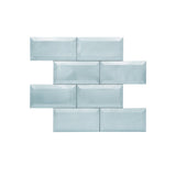 Zelfklevende Mozaïektegels Metaal Subway 3D Blauw 30,5×30,5 cm keukenachterwand