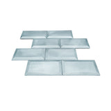 Zelfklevende Mozaïektegels Metaal | Subway 3D Blauw | 30,5×30,5 cm | Keuken, Bad & WC