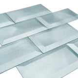 Zelfklevende Mozaïektegels Metaal | Subway 3D Blauw | 30,5×30,5 cm | Keuken, Bad & WC