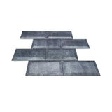 Zelfklevende Mozaïektegels Metaal | Subway 3D Grijs | 30,5×30,5 cm | Keuken, Bad & WC