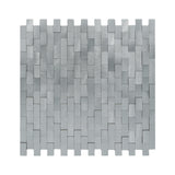 Zelfklevend Mozaïekpaneel | Steenstrip 3D Zilver | 30×29,8 cm | Metaal