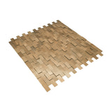 Zelfklevende Mozaïektegels Metaal | Steenstrip 3D Goud | 30×29,8 cm | Keuken, Bad & WC