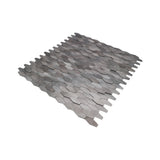 Zelfklevende Mozaïektegels Metaal | Picket 3D Grijs | 31×30 cm | Keuken, Bad & WC