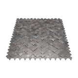 Zelfklevend Mozaïekpaneel | Visschub Antraciet | 28,8×29,8 cm | Metaal