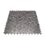 Zelfklevende Mozaïektegels Metaal | Visschub Antraciet | 28,8×29,8 cm | Keuken, Bad & WC