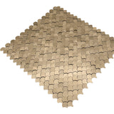 Zelfklevende Mozaïektegels Metaal | Visschub Goud | 28,8×29,8 cm | Keuken, Bad & WC