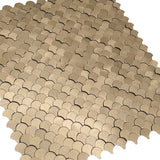 Zelfklevend Mozaïekpaneel | Visschub Goud | 28,8×29,8 cm | Metaal