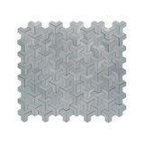 Zelfklevende Mozaïektegels Metaal Trifold 3D Zilver 30,3×28 cm keukenachterwand
