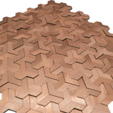 Zelfklevende Mozaïektegels Metaal | Trifold 3D Koper | 30,3×28 cm | Keuken, Bad & WC