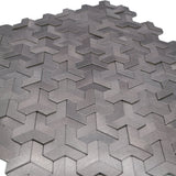 Zelfklevende Mozaïektegels Metaal | Trifold 3D Antraciet | 30,3×28 cm | Keuken, Bad & WC