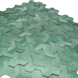 Zelfklevende Mozaïektegels Metaal | Trifold 3D Donkergroen | 30,3×28 cm | Keuken, Bad & WC