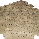 Zelfklevende Mozaïektegels Metaal | Trifold 3D Goud | 30,3×28 cm | Keuken, Bad & WC