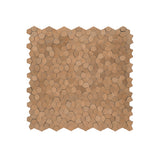 Zelfklevend Mozaïekpaneel | Pentagon 3D Zalm | 28,2×28,2 cm | Metaal