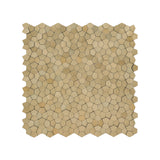 Zelfklevend Mozaïekpaneel | Pentagon 3D Champagne | 28,2×28,2 cm | Metaal