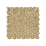 Zelfklevende Mozaïektegels Metaal Pentagon 3D Champagne 28,2×28,2 cm keukenachterwand