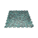 Zelfklevend Mozaïekpaneel | Pentagon 3D Patina Koper | 28,2×28,2 cm | Metaal