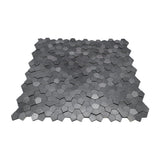 Zelfklevend Mozaïekpaneel | Pentagon 3D Antraciet | 28,2×28,2 cm | Metaal