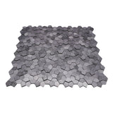 Zelfklevende Mozaïektegels Metaal | Pentagon 3D Grijs | 28,2×28,2 cm | Keuken, Bad & WC