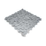 Zelfklevend Mozaïekpaneel | Pentagon 3D Zilver | 28,2×28,2 cm | Metaal
