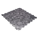 Zelfklevende Mozaïektegels Metaal | Pentagon 3D Grijs | 28,2×28,2 cm | Keuken, Bad & WC