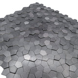 Zelfklevende Mozaïektegels Metaal | Pentagon 3D Antraciet | 28,2×28,2 cm | Keuken, Bad & WC