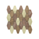 Zelfklevende Mozaïektegels Metaal Picket Bruin 30×30 cm keukenachterwand
