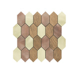 Zelfklevende Mozaïektegels Metaal Picket Champagne 30×30 cm keukenachterwand