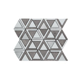 Zelfklevende Mozaïektegels Metaal Driehoek Grijs 28,7×33,1 cm keukenachterwand
