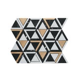 Zelfklevende Mozaïektegels Metaal Driehoek Zwart 28,7×33,1 cm keukenachterwand