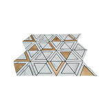Zelfklevende Mozaïektegels Metaal | Driehoek Goud | 28,7×33,1 cm | Keuken, Bad & WC