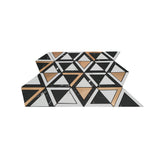 Zelfklevende Mozaïektegels Metaal | Driehoek Zwart | 28,7×33,1 cm | Keuken, Bad & WC