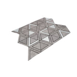 Zelfklevende Mozaïektegels Metaal | Driehoek Grijs | 28,7×33,1 cm | Keuken, Bad & WC
