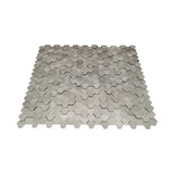 Zelfklevende Mozaïektegels Metaal | Driepas 3D Zilver | 30,5×29,6 cm | Keuken, Bad & WC
