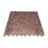 Zelfklevend Mozaïekpaneel | Driepas 3D Koper | 30,5×29,6 cm | Metaal