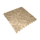Zelfklevende Mozaïektegels Metaal | Driepas 3D Champagne | 30,5×29,6 cm | Keuken, Bad & WC