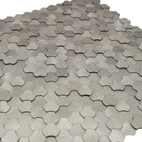 Zelfklevend Mozaïekpaneel | Driepas 3D Zilver | 30,5×29,6 cm | Metaal