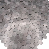 Zelfklevend Mozaïekpaneel | Driepas 3D Antraciet | 30,5×29,6 cm | Metaal
