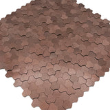 Zelfklevende Mozaïektegels Metaal | Driepas 3D Koper | 30,5×29,6 cm | Keuken, Bad & WC