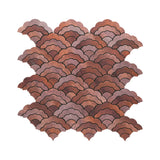 Zelfklevend Mozaïekpaneel | Waaier Koper | 26,8×28,1 cm | Metaal