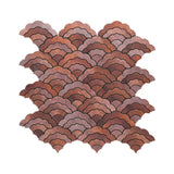 Zelfklevende Mozaïektegels Metaal Waaier Koper 26,8×28,1 cm keukenachterwand